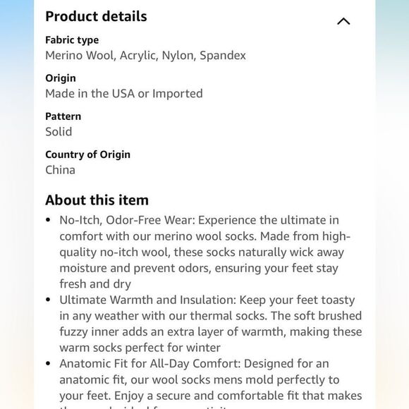 Premium Merino Wool Socks For Men & Women 3 Pair Gray Size Medium/Large - Picture 5 of 7